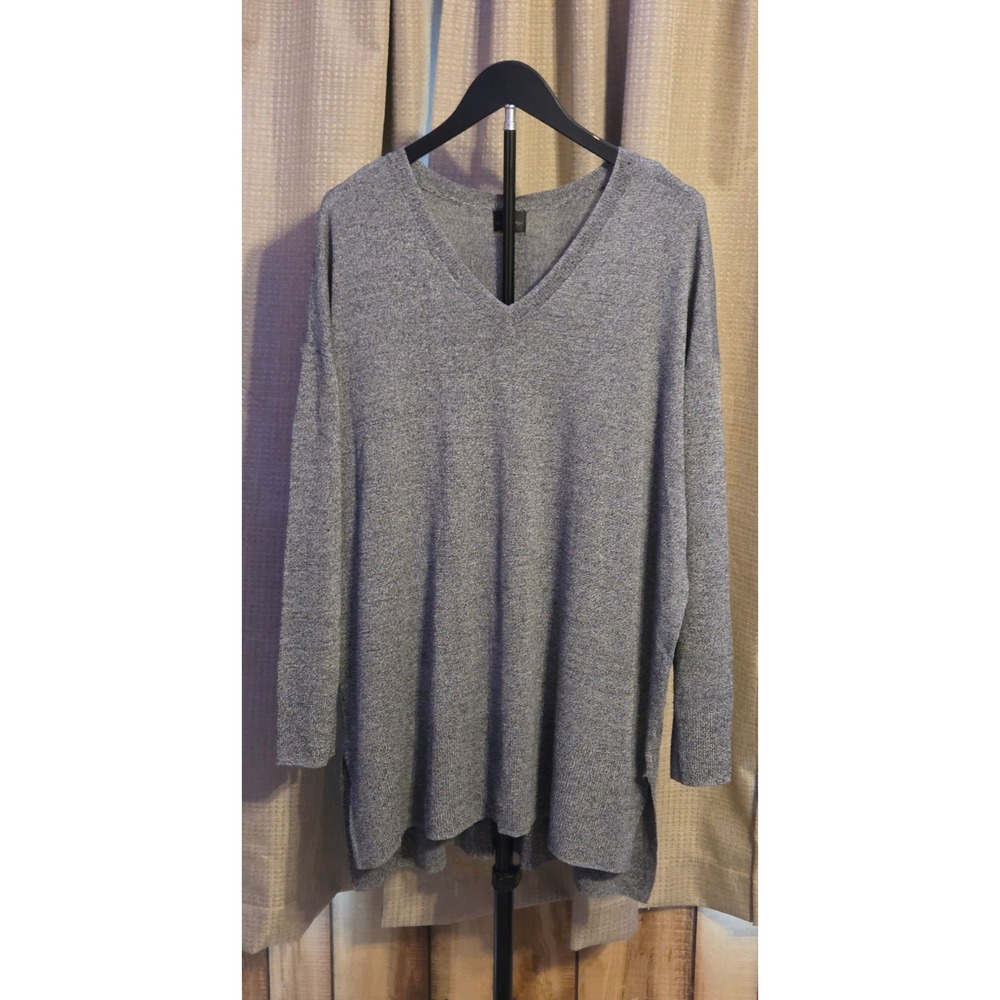 NWT Worthington Long Sleeve V-Neck Blouse Women's Size 1X Gray